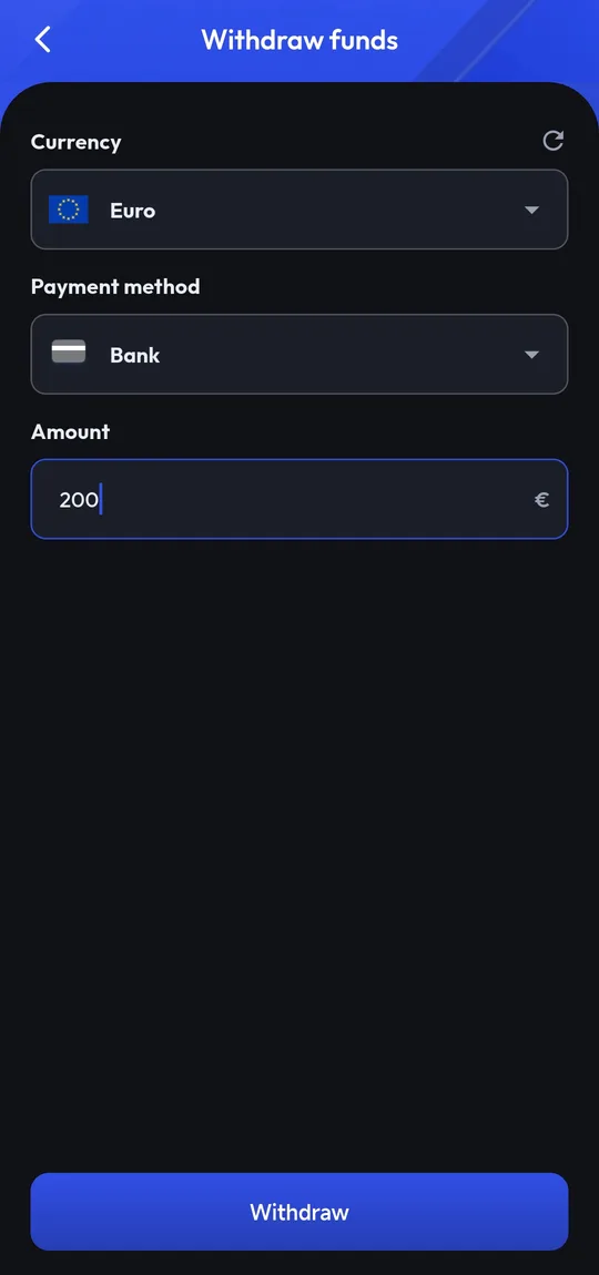Withdraw to a bank or mobile money